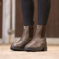 Hy Equestrian Fleece Lined Wax Leather Zip Jodhpur Boot - Brown additional 6