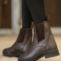 Hy Equestrian Fleece Lined Wax Leather Zip Jodhpur Boot - Brown additional 5