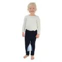 Hy Equestrian Fleece Tots Jodhpurs - Navy/Sky Blue additional 2