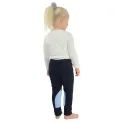 Hy Equestrian Fleece Tots Jodhpurs - Navy/Sky Blue additional 1