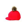 Hy Equestrian Hat Cover with Faux Fur Pom Pom additional 3