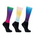 Hy Equestrian Junior Ombre Socks (Pack of 3) - Navy/Ombre additional 1
