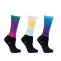 Hy Equestrian Junior Ombre Socks (Pack of 3) - Navy/Ombre additional 2