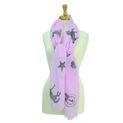 Hy Equestrian Ladies Balmoral Scarf - Pastel Pink/Pale Brown Print additional 1