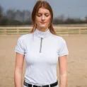 Hy Equestrian Ladies Roka Show Shirt - White/Silver Crystal additional 2