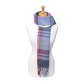 Hy Equestrian Ladies Supersoft Tartan Scarf - Grape/Riviera/White additional 1