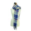 Hy Equestrian Ladies Supersoft Tartan Scarf - Soft Blue/Cream/Peach additional 1