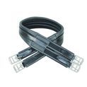 Hy Equestrian Leather Padded Atherstone Girth - Elasticated Both Ends - Black additional 2