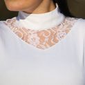 Hy Equestrian Lucie Lace Show Shirt - White additional 5