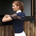 Hy Equestrian Lydia Lace Show Shirt - Navy additional 4