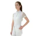 Hy Equestrian Lyvia Lace Show Shirt - White additional 1