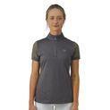 Hy Equestrian Maddie Mesh Sleeved Show Shirt - Grey additional 1