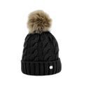 Hy Equestrian Melrose Cable Knit Bobble Hat - Black additional 1