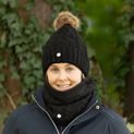 Hy Equestrian Melrose Cable Knit Snood - Black additional 2