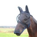 Hy Equestrian Mesh Full Mask with Ears and Nose - Black/Navy additional 2