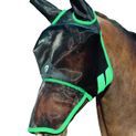 Hy Equestrian Mesh Full Mask with Ears and Nose - Black/Teal additional 2