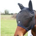 Hy Equestrian Mesh Half Mask with Ears - Black/Navy additional 3