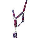 Hy Equestrian Multicolour Adjustable Head Collar with Rope - Burgundy/Teal/Mint additional 2