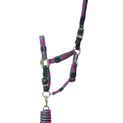 Hy Equestrian Multicolour Adjustable Head Collar with Rope - Dark Grey/Grey/Pink additional 1