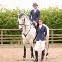 Hy Equestrian Roka Royal Breeches - White with Rose Gold Diamantes additional 16