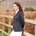 Hy Equestrian Roka Royal Show Shirt - White with Rose Gold Diamantes additional 15