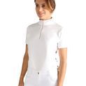Hy Equestrian Roka Royal Show Shirt - White with Rose Gold Diamantes additional 1