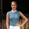 Hy Equestrian Sophia Sleeveless Show Shirt - Aegean Blue additional 6