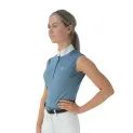 Hy Equestrian Sophia Sleeveless Show Shirt - Aegean Blue additional 3