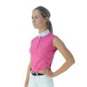 Hy Equestrian Sophia Sleeveless Show Shirt - Raspberry Pink additional 1