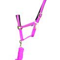 Hy Equestrian Sparkling Head Collar &amp; Lead Rope Set - Pink/Gold additional 1