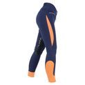 Hy Equestrian Sports Active Ladies Breeches - Navy/Orange additional 1