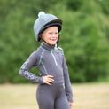 Hy Equestrian Stella Children's Base Layer - Charcoal/Mint additional 5