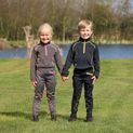 Hy Equestrian Stella Children's Base Layer - Grey/Pink additional 6