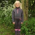 Hy Equestrian Stella Children's Base Layer - Grey/Pink additional 4