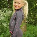 Hy Equestrian Stella Children's Base Layer - Grey/Pink additional 11
