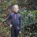 Hy Equestrian Stella Children's Base Layer - Grey/Pink additional 7