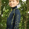 Hy Equestrian Stella Children's Base Layer - Navy/Yellow additional 3