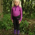 Hy Equestrian Stella Children's Base Layer - Purple/Lilac/Black additional 5