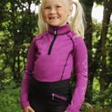 Hy Equestrian Stella Children's Base Layer - Purple/Lilac/Black additional 1