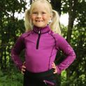 Hy Equestrian Stella Children's Base Layer - Purple/Lilac/Black additional 4