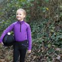 Hy Equestrian Stella Children's Base Layer - Purple/Lilac/Black additional 6