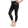 Hy Equestrian Stella Children's Riding Tights - Navy/Yellow additional 6
