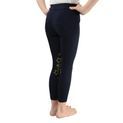 Hy Equestrian Stella Children's Riding Tights - Navy/Yellow additional 7