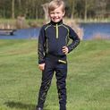 Hy Equestrian Stella Children's Riding Tights - Navy/Yellow additional 9