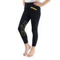 Hy Equestrian Stella Children's Riding Tights - Navy/Yellow additional 1