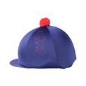 Hy Equestrian Stella Hat Cover - Navy/Red additional 1