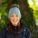 Hy Equestrian Synergy Diamante Bobble Hat - Aqua additional 2