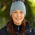 Hy Equestrian Synergy Diamante Bobble Hat - Aqua additional 3