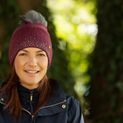Hy Equestrian Synergy Diamante Bobble Hat - Fig additional 2