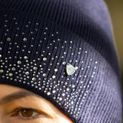 Hy Equestrian Synergy Diamante Bobble Hat - Navy additional 2